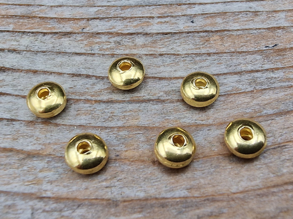 finding, 4x2mm, silver gold plated
