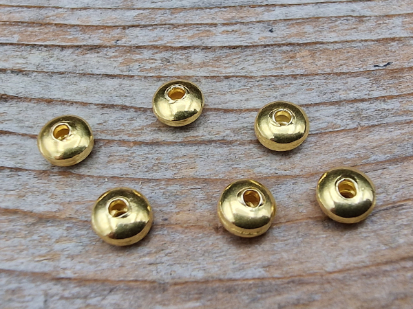 finding, 4x2mm, silver gold plated