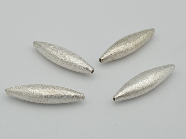 Zwischenteil, Olive 9x35mm, Metall versilbert
