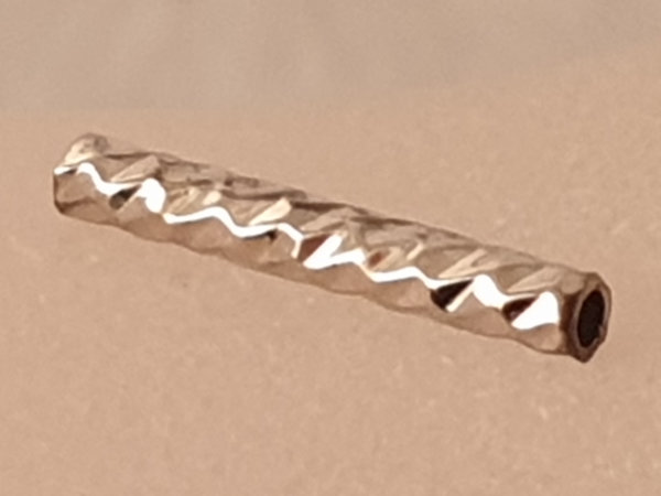 Zwischenteil 1.5x10mm, Messing rhodiumfarben