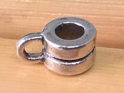 finding, doublering 6x4mm, metal antik