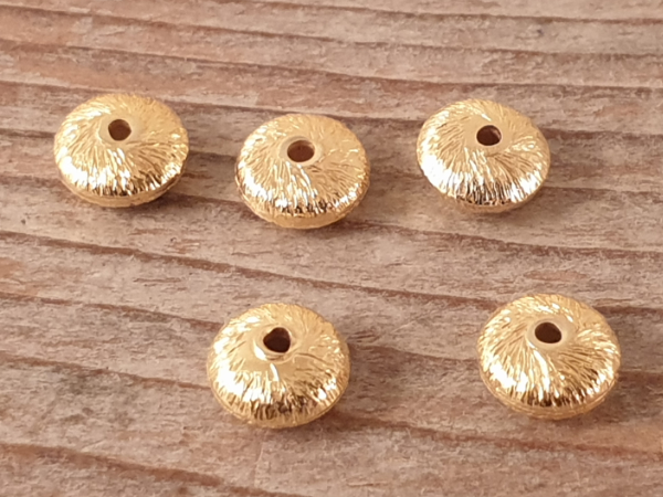 finding, 6x3mm, silver gold plated