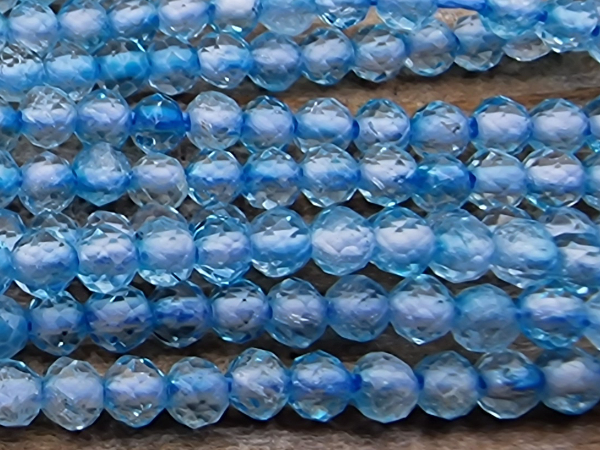 blue topaz necklace faceted 2mm