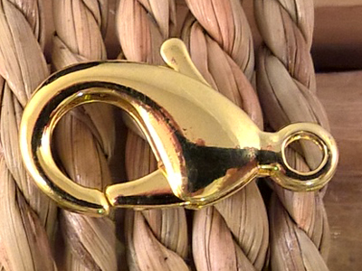 clasp 23mm brass gold plated