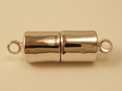 magnetic clasp 7x21mm rhodium plated, closed