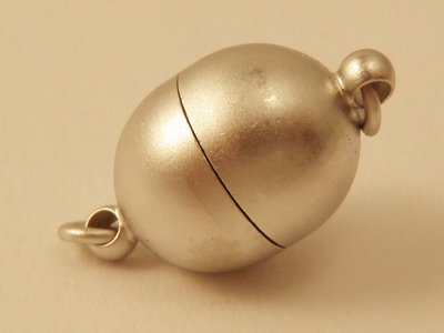 magnetic clasp 9*15.5mm rhodium plated, satin