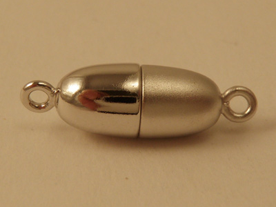magnetic clasp 6*19mm rhodium plated