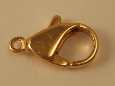 clasp 15mm brass gold plated