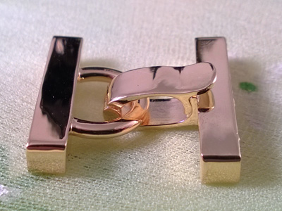 clasp 25x25mm brass gold plated