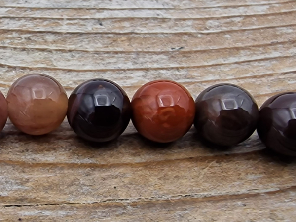 petrified wood necklace 6mm