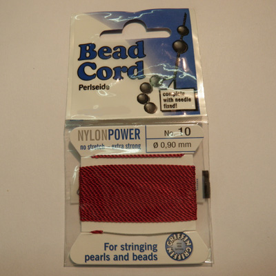 Bead cord garnetred no.2 (d=0.45mm)