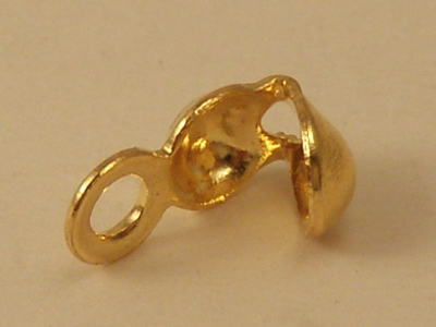 calotte 3mm closed (10 pcs), brass gold plated