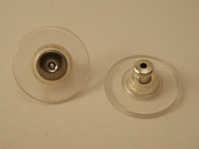 earring closure 12mm (10 pcs), plastic